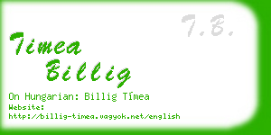 timea billig business card